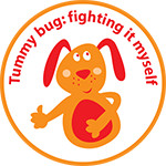 Fighting my tummy bug sticker